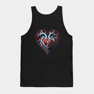 Deadhead Heart Embroidered Patch Tank Top